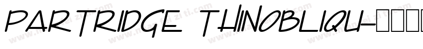 Partridge ThinObliqu字体转换